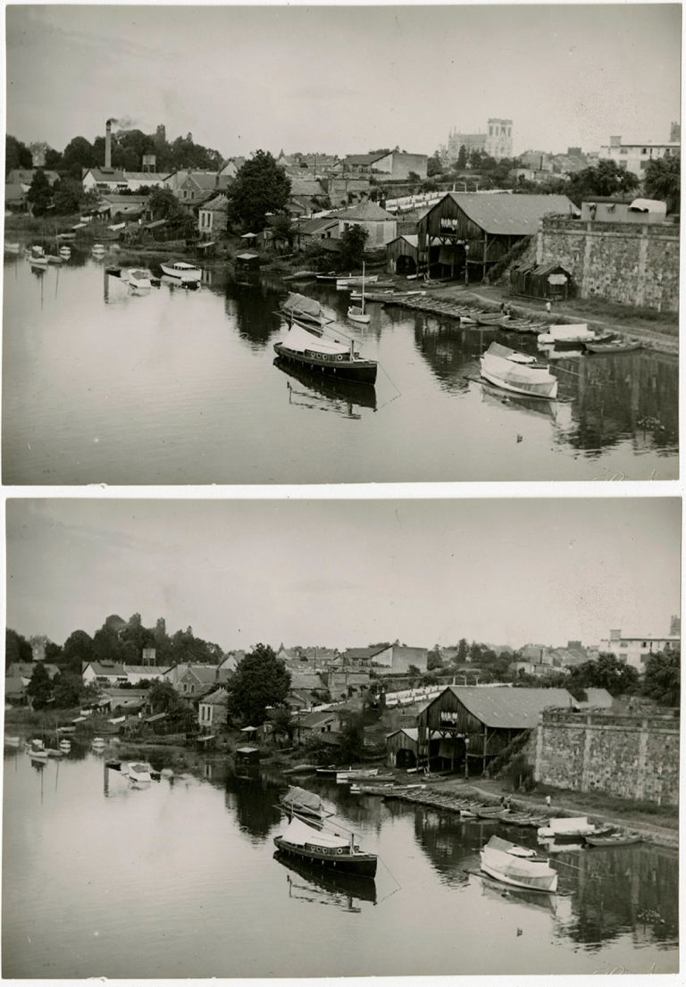 « L’Erdre, le quai Henri Barbusse et la Basilique Saint-Donatien »