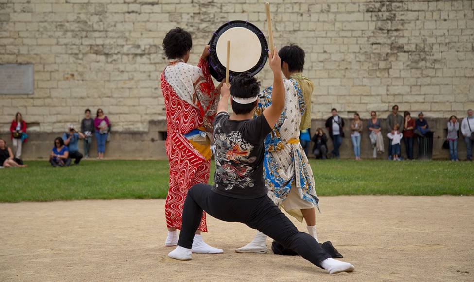 Musiciens de Soh Odori dans la cour du Château